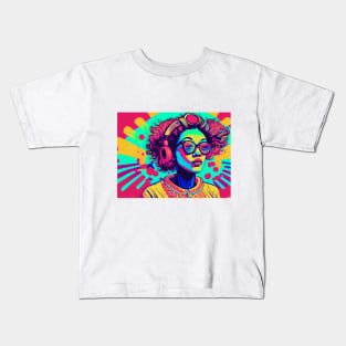 psychedelic girl Kids T-Shirt